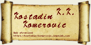 Kostadin Komerović vizit kartica